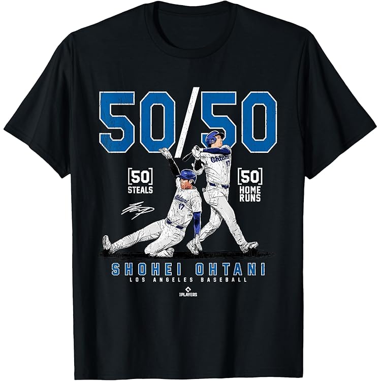Shohei Ohtani Tシャツ MLB PLAYERS Amazon.com: Ohtani Historic 50-50 Club Entry Shohei Ohtani